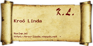 Kroó Linda névjegykártya